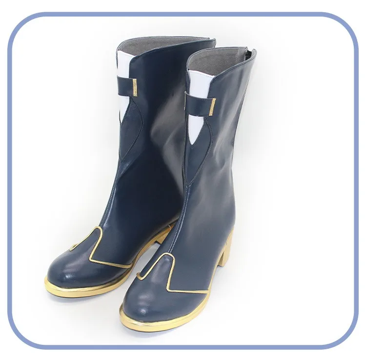 VOLTAZIONE Fura Kanato Scarpe Cosplay Scarpe in pelle PU Stivali da festa di Halloween Vtuber Puntelli Cosplay realizzati su misura