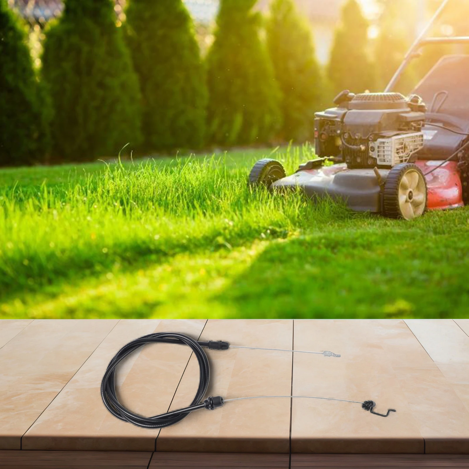 Câble d'entraînement de Conduit de 42 pouces, Construction en caoutchouc naturel, Compatible avec les composants automobiles d'entraînement de câble de tondeuse à gazon