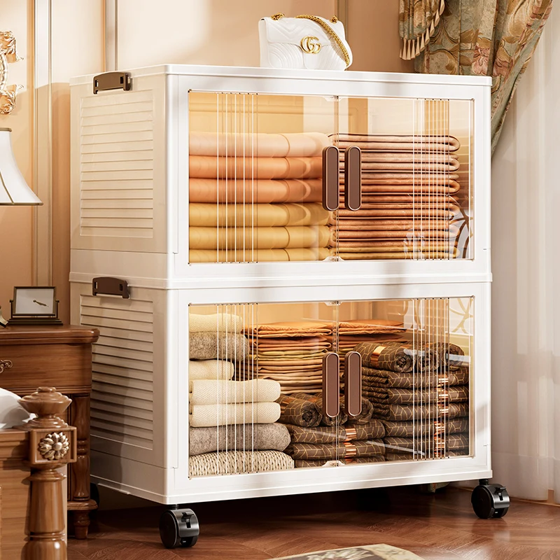 ZZXL Storage Cabinet Storage Cabinet Clothes Toy Finishing Foldable Installation-Free