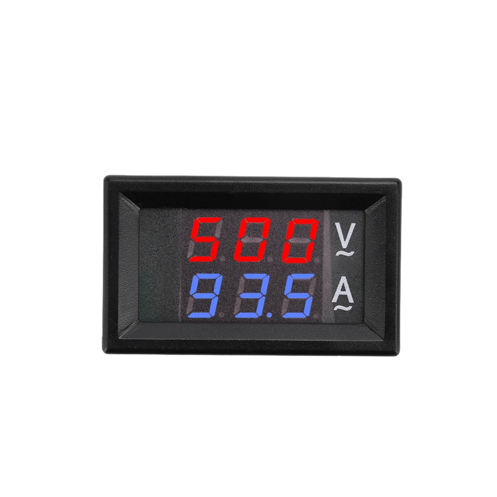 AC 220V 10A 50A 100A Dual Display Voltage Current Meter LED Voltmeter Ammeter Tester Detector With Transformer Detector Tester