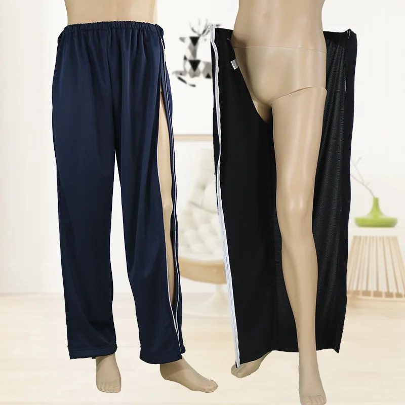 Easy On and Off Bilateral Zipper Pants for Elderly Care, Post-Fracture Paralysis Bedridden Convenience Pants