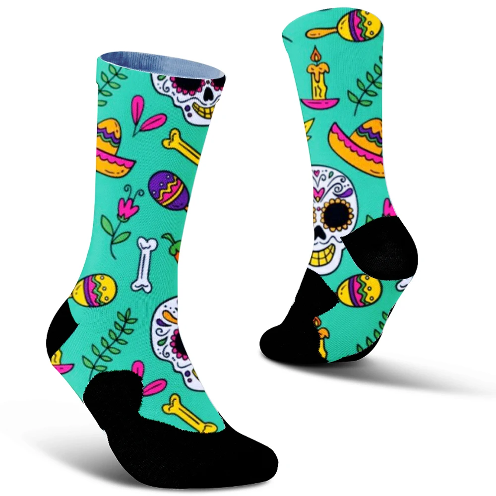 Rohr lustige glückliche Männer Socken Neuheit Skateboard Crew lässig verrückte Socken hochwertige gekämmte Baumwoll socken Lebensmittel muster lang