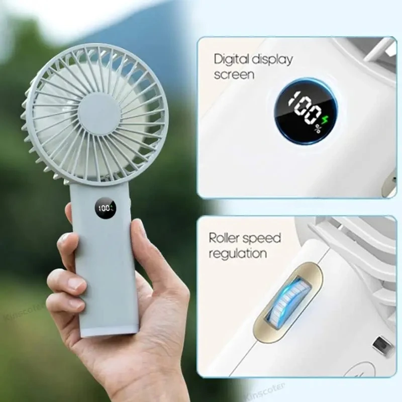 

Mini New Handheld Personal Fan Portable,Mini USB Hand Fan 3600mAh,Rechargeable Mini Fan with Stepless, Speed Display Nightligh