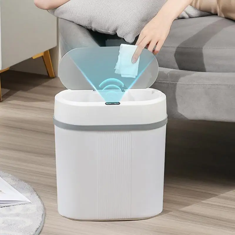 Motion Sensor Trash Can Motion Sensor Trash Bin Motion Sensor Trash Bin Space-Saving Slim Garbage Bin Large Capacity Motion