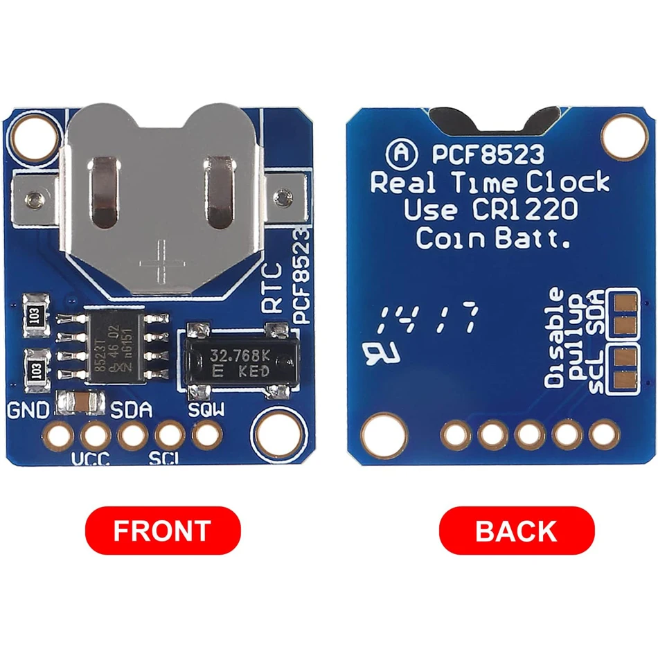 PCF8523 Real Time Clock RTC Breakout Module PCF8523 Real Time Clock Assembled 3.3V 5V Time Clock for Arduino Raspberry Pi