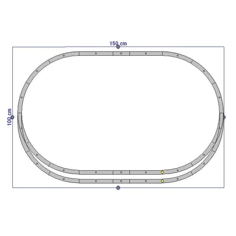 Train Model Track PIKO HO Type 1/87 Track Set, A Variety of Options, The Size Shown In The Figure, The Best Choice for Beginners