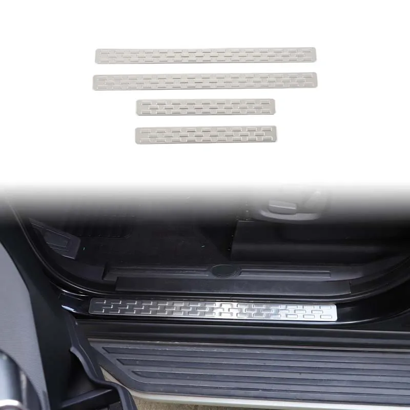 لسيارة لاند روفر ديسكفري 4 10-16 قضبان عتبة خارجية، دواسات ترحيب السيارة، ستانلس ستيل، فضي مصقول 4 قطع (نموذج جاحظ) #3