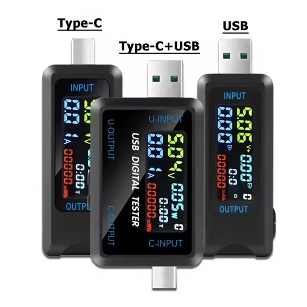 1PC 10 In 1-USB Tester Digital DC Voltmeter Power Bank Charger Indicator Multi Voltage And Current Meter Digital Capacity Tester