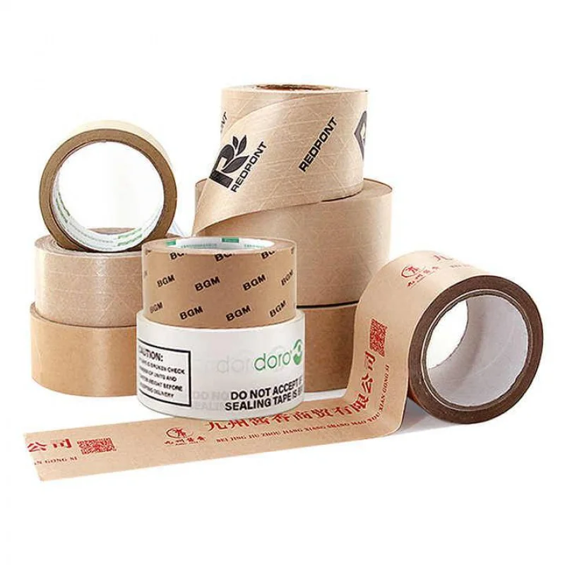 Customized productWidely Used Superior Quality Kraft Customized Brown Reinforced Professional Kraft Paper Tape With Logo