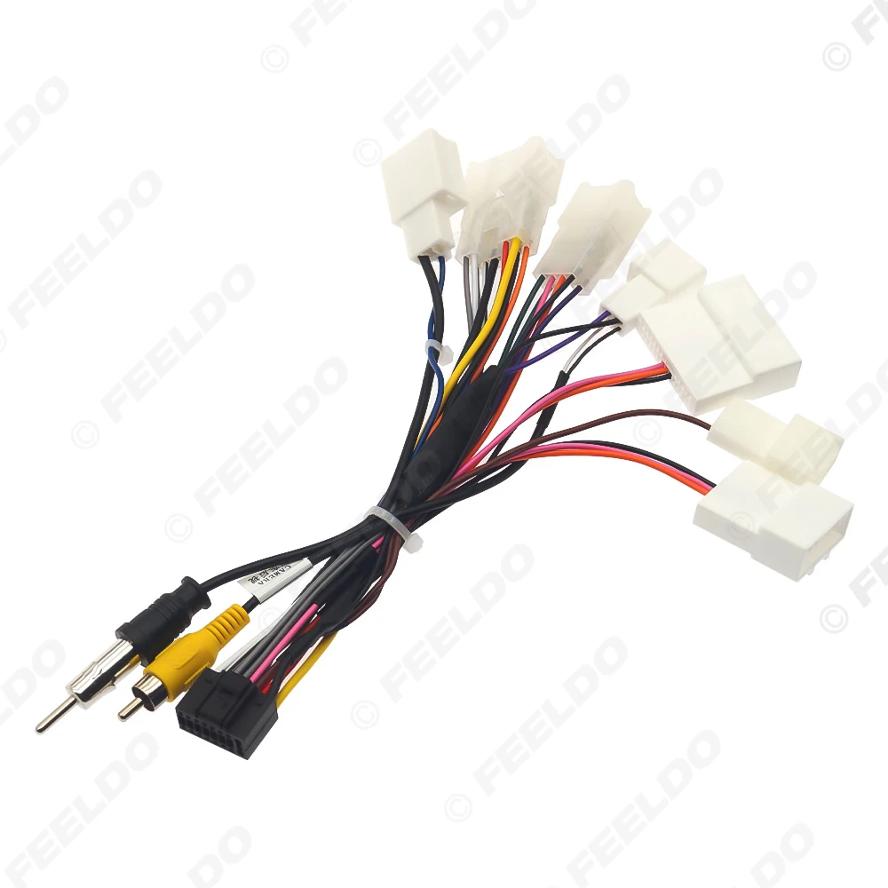 

FEELDO Car 16Pin Power Cord Wiring Harness Adapter For Toyota 2004-2024 Installation Head Unit Auto Radio Power Wire Adapter
