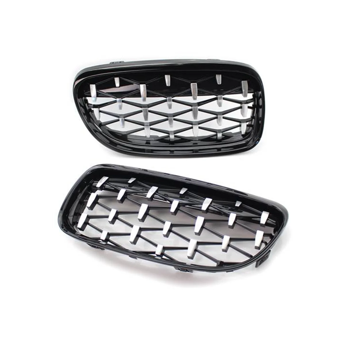 Car Front Bumper Diamond Grille Chrome Kidney Grills for BMW 3 Series E90 E91 4 Doors LCI Facelift 2009-2012