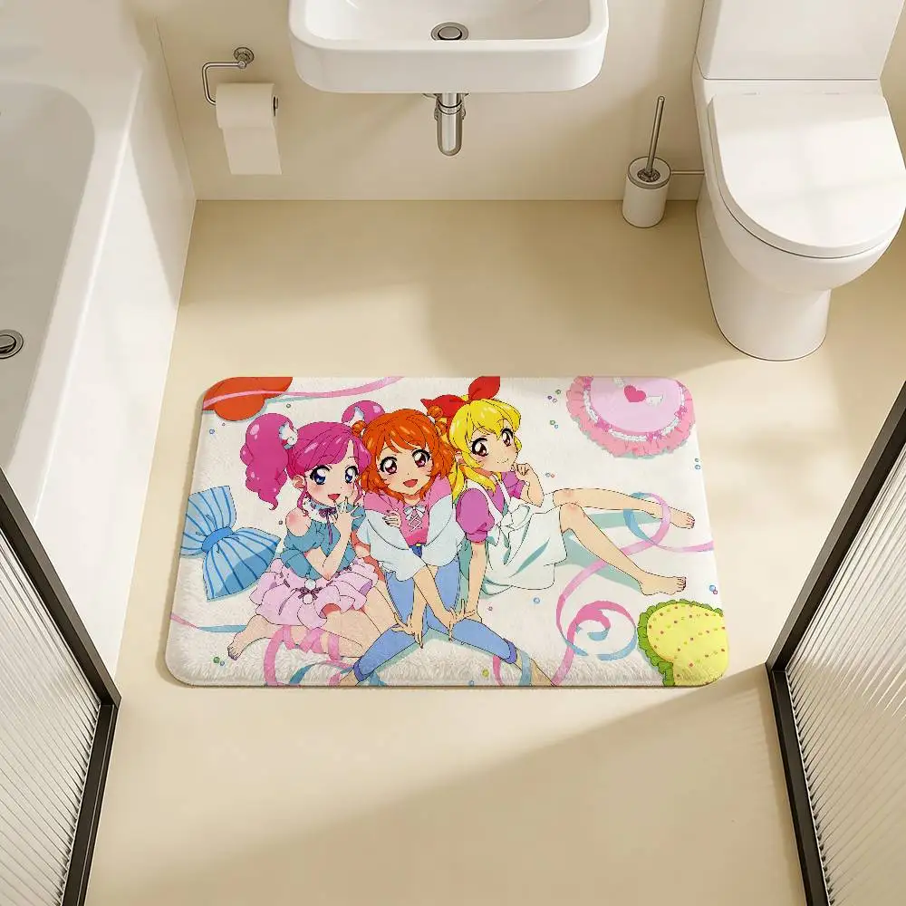 Anime A-Aikatsu! Door Mat Washable Non-Slip Living Room Sofa Chairs Area Mat Kitchen Doormat Area Rug