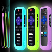 For TCLroku Roku 280 Luminous Silicone Remote Control with Rope Suitable for TCL Hisense Roku TV Remote Control