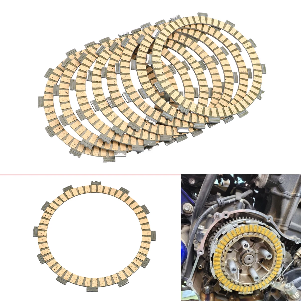 Carbon Fibre Friction Clutch Plates Disc For YAMAHA WR250Z WR450F YFZ250 YZ250X YZ450F YZ450FX YFZ450 YZ450F YFZ45YSS BT1100