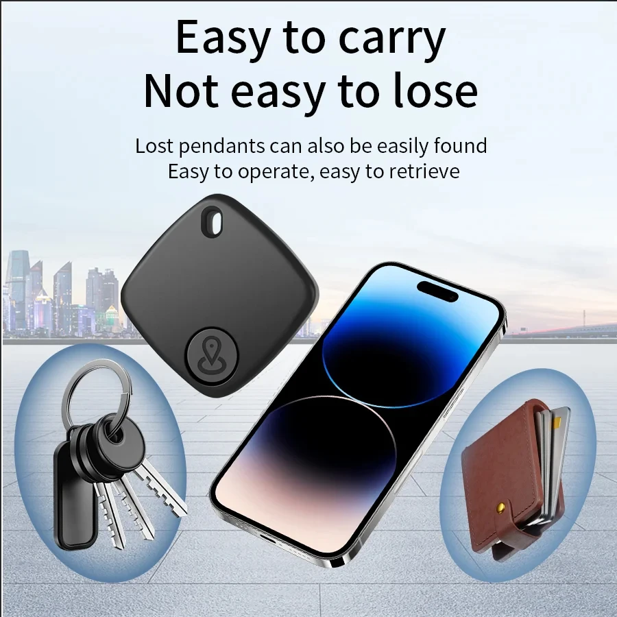 Mini Smart GPS Tracker Tag Bluetooth Locator Key Finder for Wallet Kids Wireless Tracking Device for iOS Android Google Find My