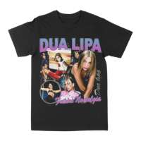 Dua Lipa Graphic T-Shirt Men Women Cotton Tee Retro Hip Hop Short Sleeve Y2k Tops Unisex Summer Men Women Clothing Streetwear