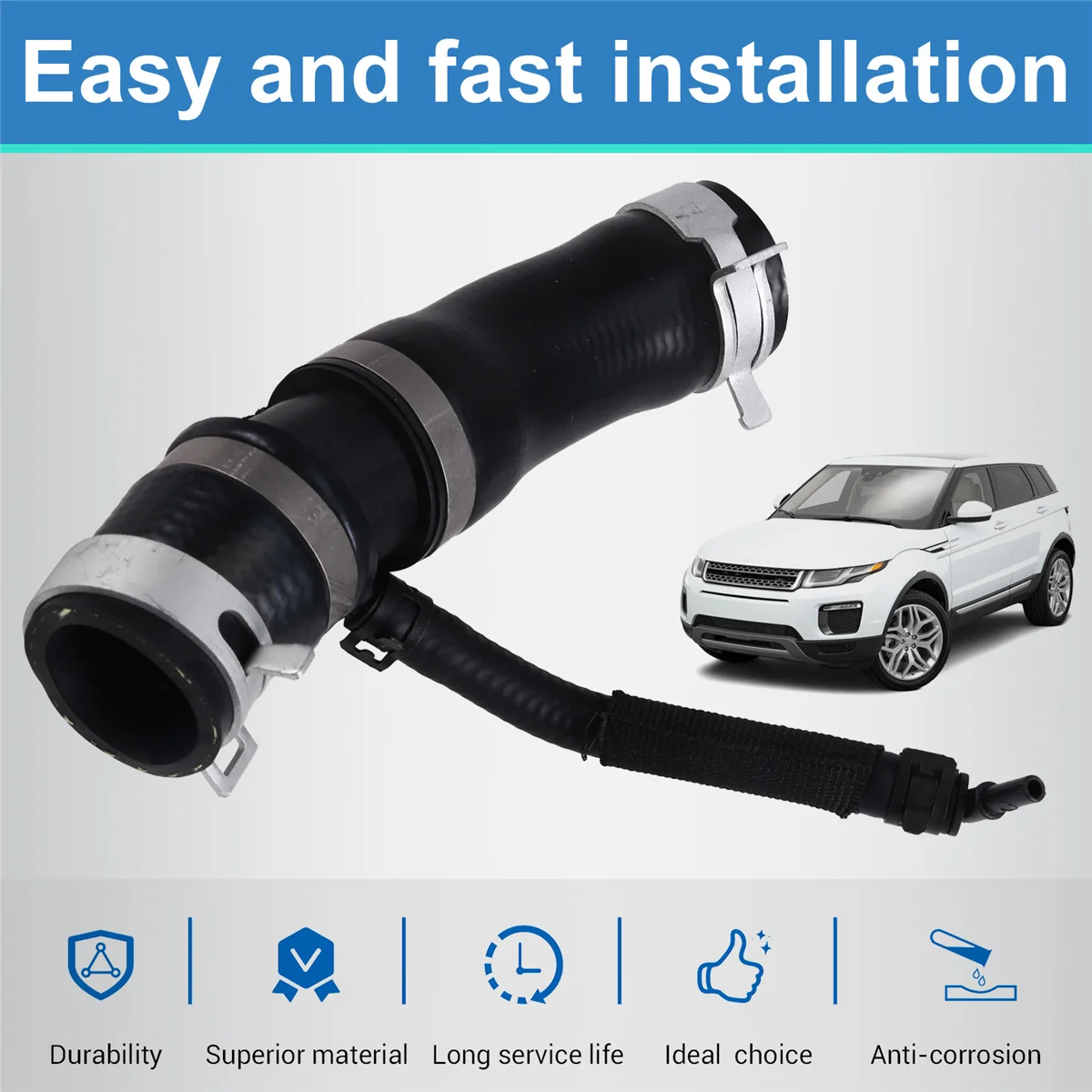 Throttle Body Heater Outlet Hose LR045239 Coolant Thermostat Water Pipe LR049990 for Land Rover Range Rover