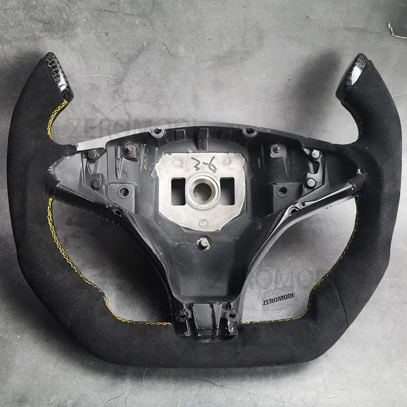 Pilot shape Steering Wheel Smooth Leather Customized For Tesla Model S Model X 2014-2022