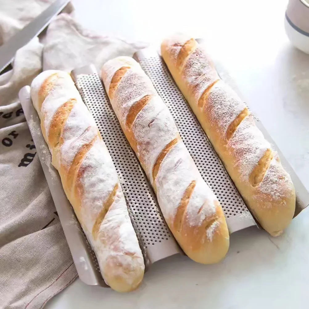 

2pcs 3 Nonstick Tool Tray For French French Bread Cake Cake Baking Kitchen Bakeware Supplies Bread Baking Tool