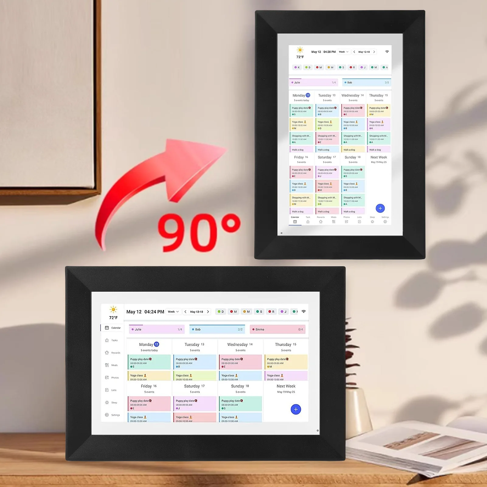 10.1'' WiFi Smart Digital Calendar Touchscreen Interactive Display 2 Way Sync Desktop/Wall Mounted  Chore Chart Family Schedule