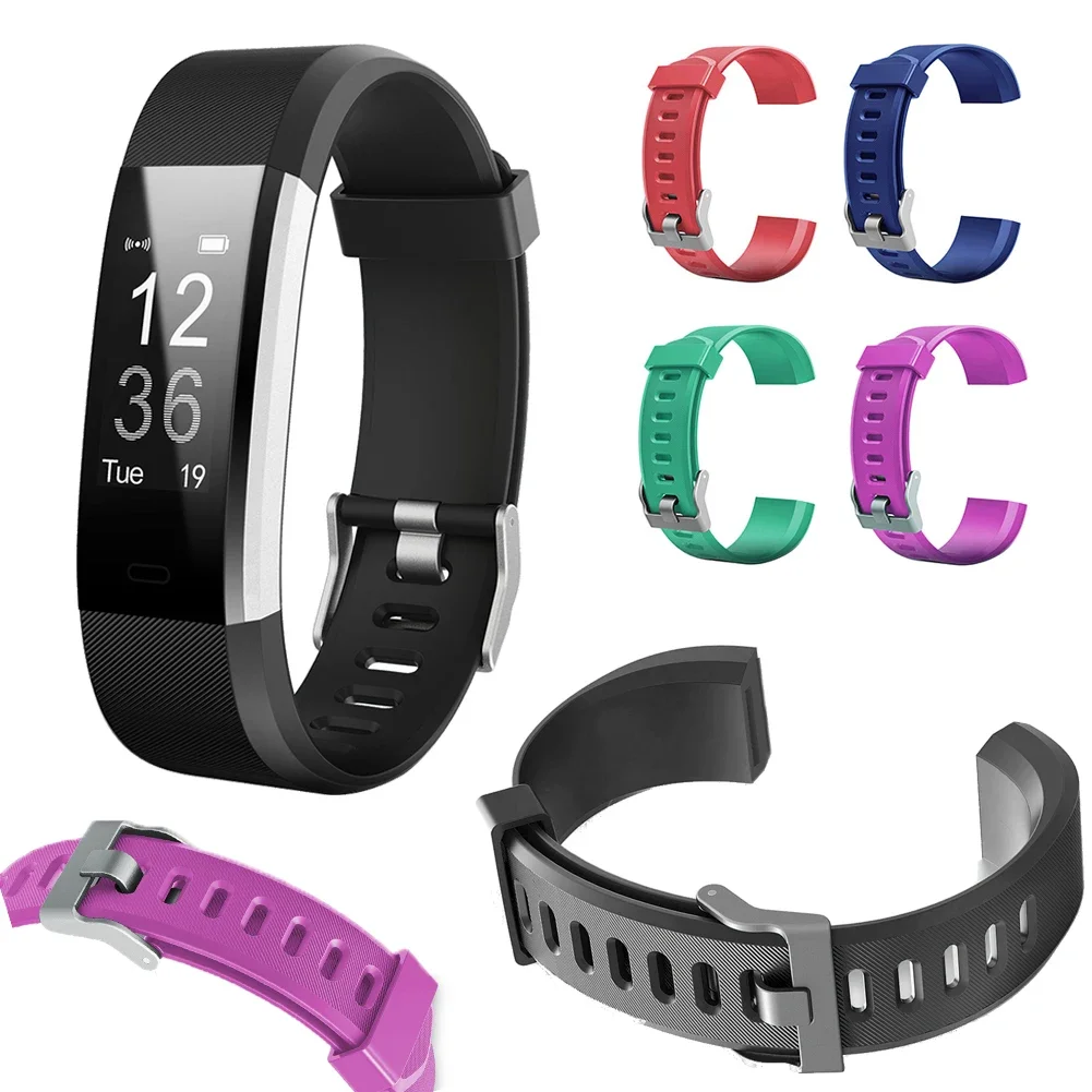 Pulseira de pulso de silicone, Peças de reposição pulseira, Acessórios portáteis coloridos, Soft para ID115Plus HR, 20mm