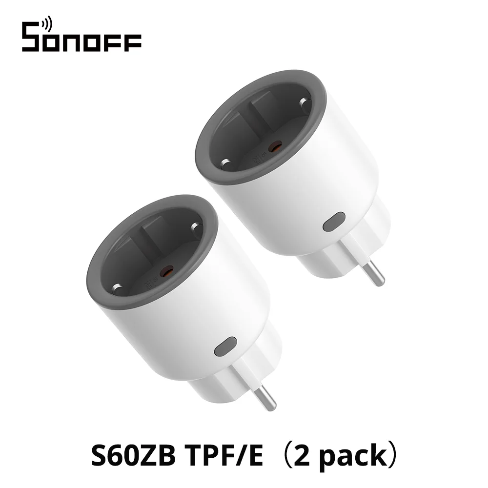 1-4 PCS SONOFF S60ZB EU iPlug Zigbee Smart Plug Energie Monitoring Draadloze Socket Timer Smart Switch Werken met Google Home Alexa