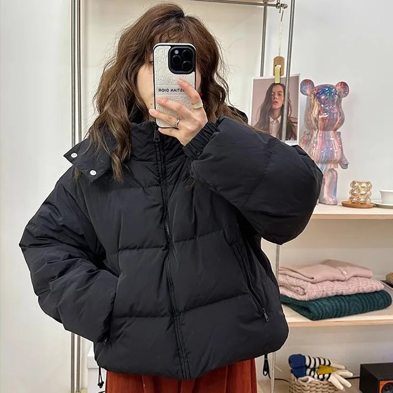

2025 Winter High Quality Women's Coat Casual Solid Color Women's Cotton Jacket New Women's Warm Coat