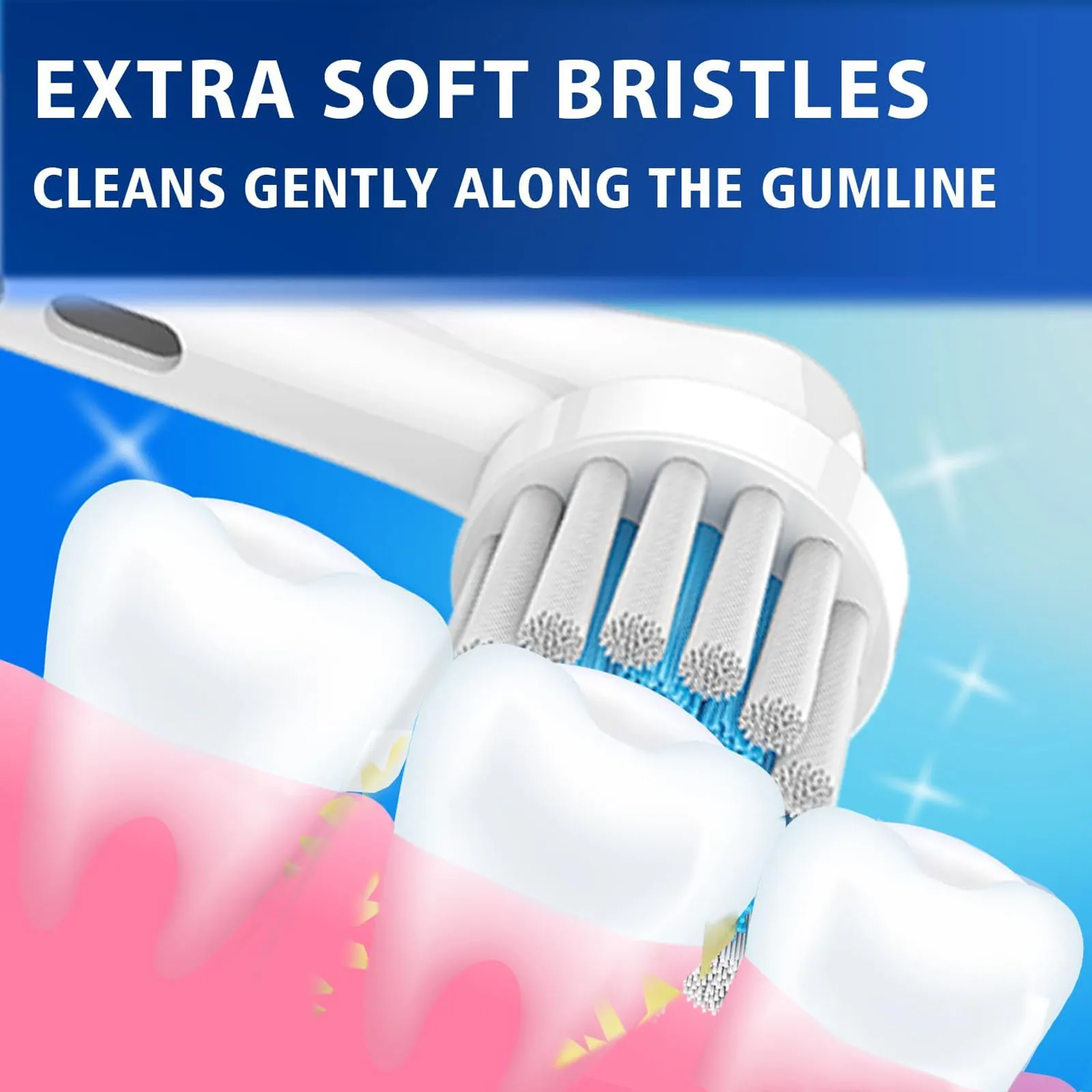 Professional Electric Brush Heads 8PCS/4PCS Electric Toothbrush Brush Heads Vitality Nozzles Deep Cleaning Exquisite Toothbrush