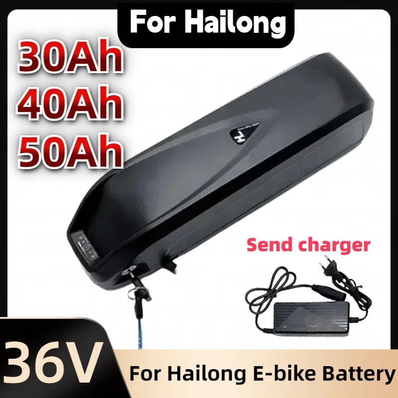 Original 36V 30Ah40Ah/50Ah For Hailong Battery 30A BMS for 350W 500W 750W 1000W Motor Free shipping and free gift charger