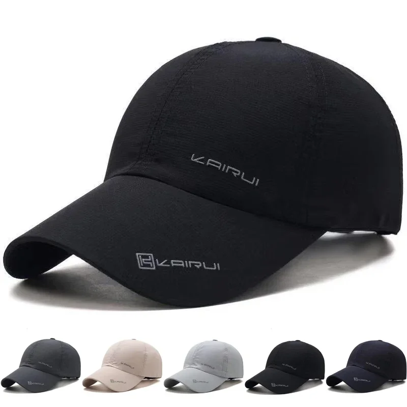 Unisex atmungsaktive und schnell trocknende Baseballkappen für Frühling und Herbst, verstellbare Freizeithüte für den Außenbereich, Papa-Hut, Sonnenschutzhut