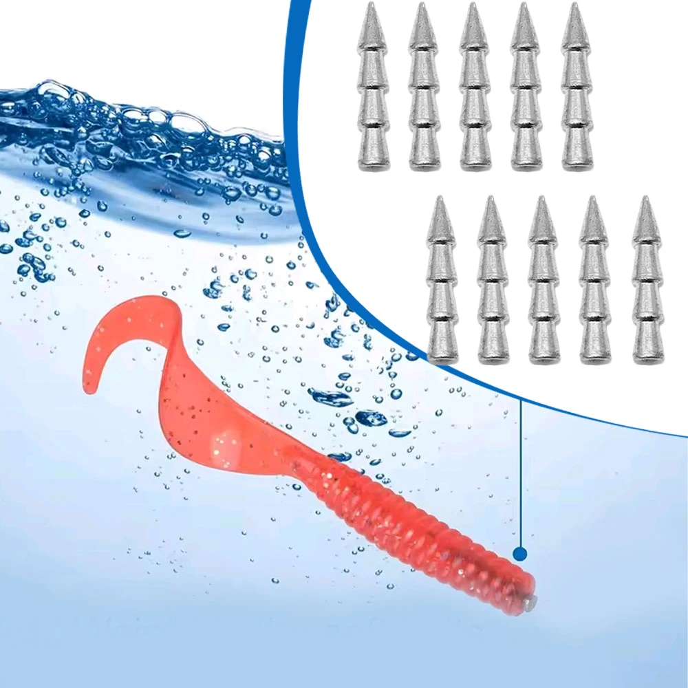 

10pcs Fishing 0.5g 1g 2g 3.2g 4.2g Soft Lure Inserting Weight Sinker Swivel Hidden Bait Lead Sinker Fish Tackle Tool Accessories