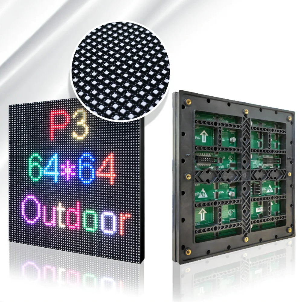 BOTAI HD highlight p3 outdoor 192*192mm full-color waterproof LED module