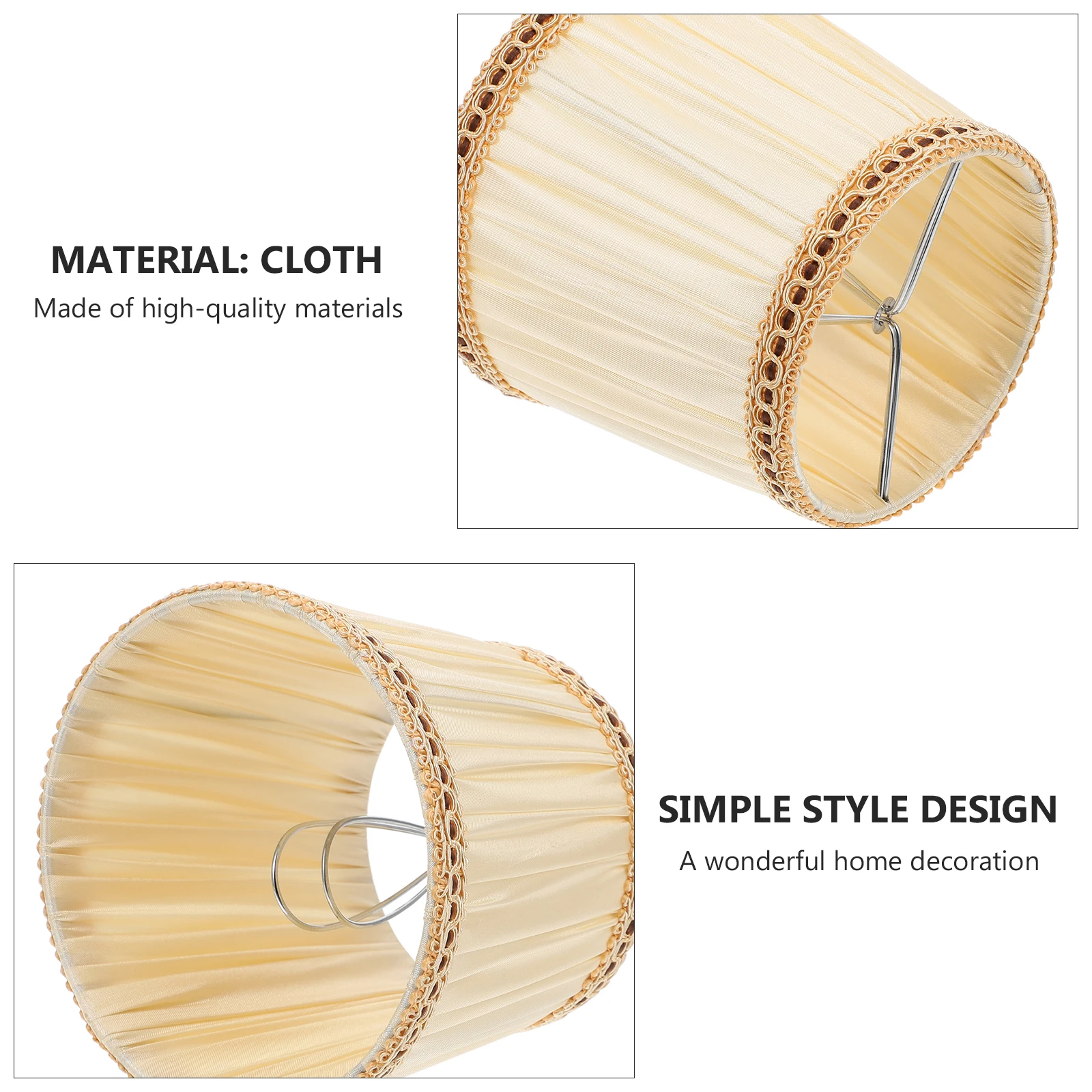

1pc Cloth Lampshade Dust-Proof Long-Lasting Soft Light Cover For Table Light Chandelier Home Decor Lighting Accessory Creative