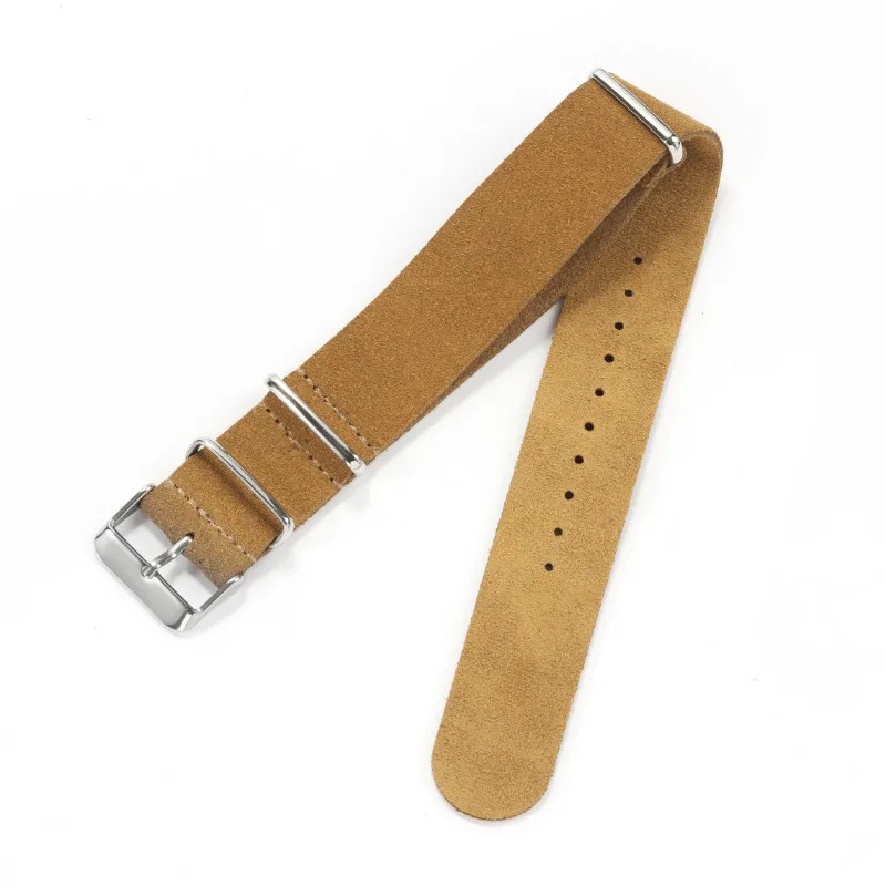 20mm 22mm Universal Military Retro Suede Genuine Leather Strap for Seiko for Omega for Huawei GT2 Men Women Watch Band Bracelet