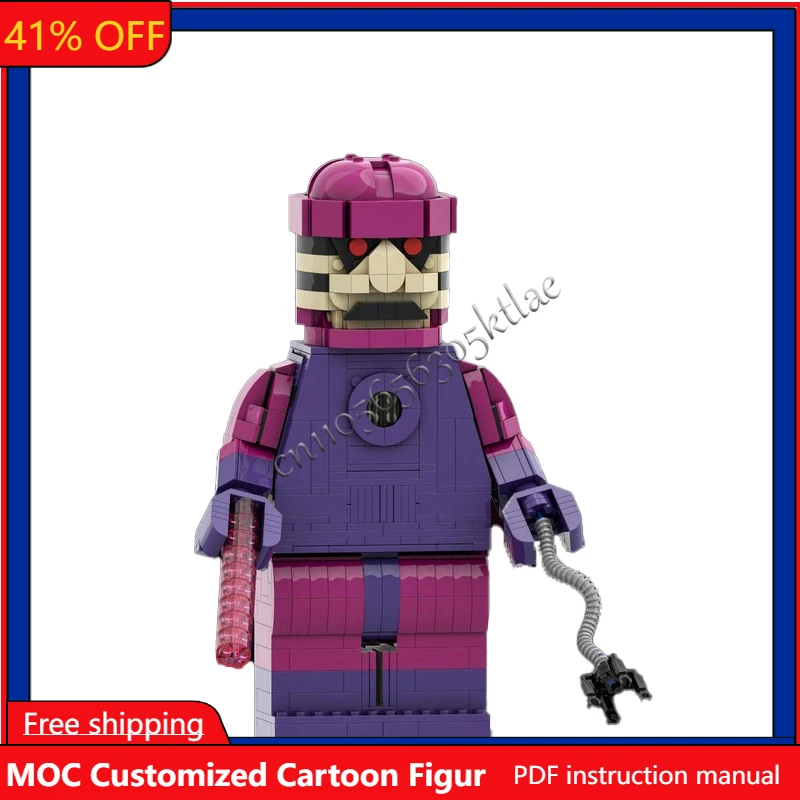 

860 PCS MOC Classic Cartoon Figures Up Scaled Minifigure X-men Sentinel Brickheaded Sets DIY Creative Assembly Toys Kids Gifts