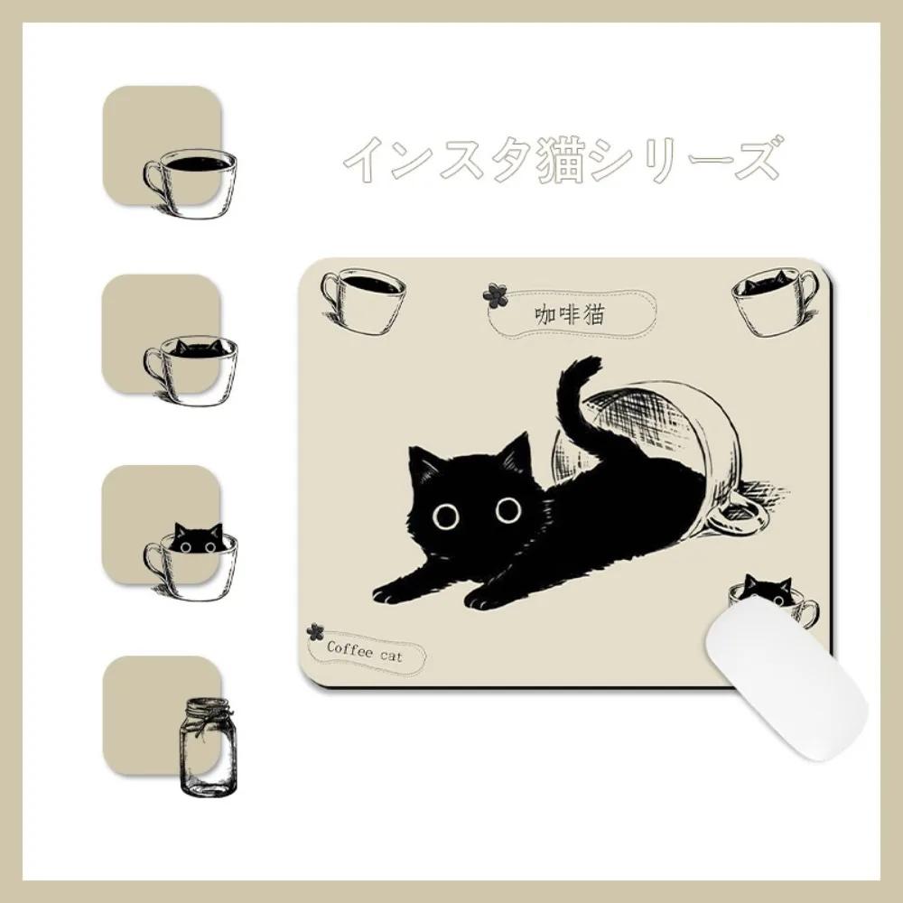 

Desk Mat Cat Mouse Pads Waterproof Anti-Slip Waterproof Keyboard Mat Literary Thickened Cat Mouse Mat Girl Gifts
