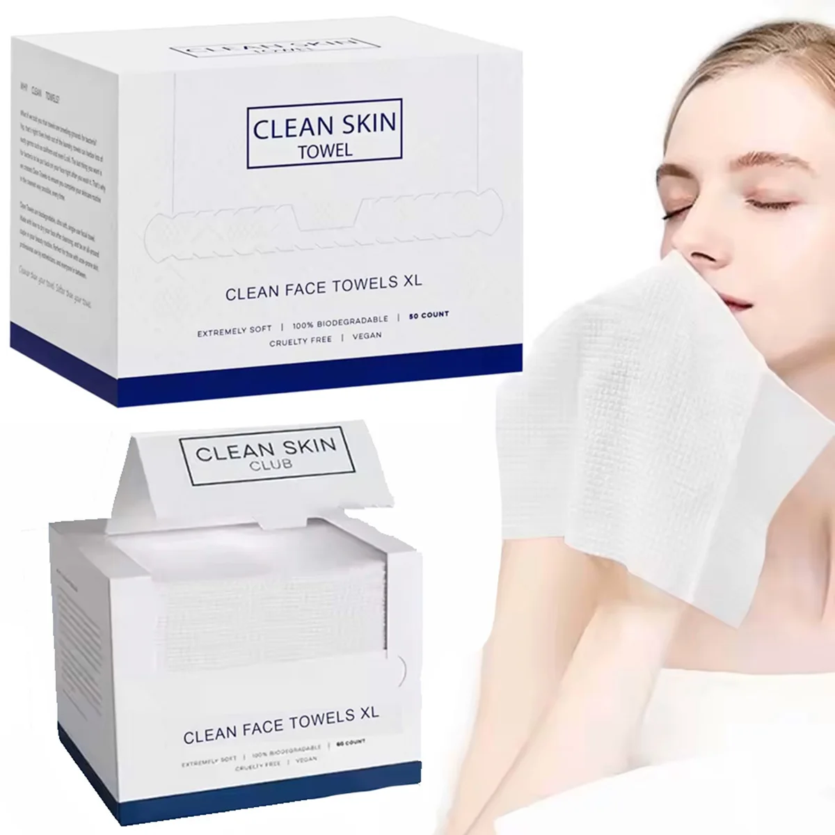 50pcs/box Clean Face Towel Disposable Face Towel Facial Makeup Remover Dry Wipes Ultra Soft