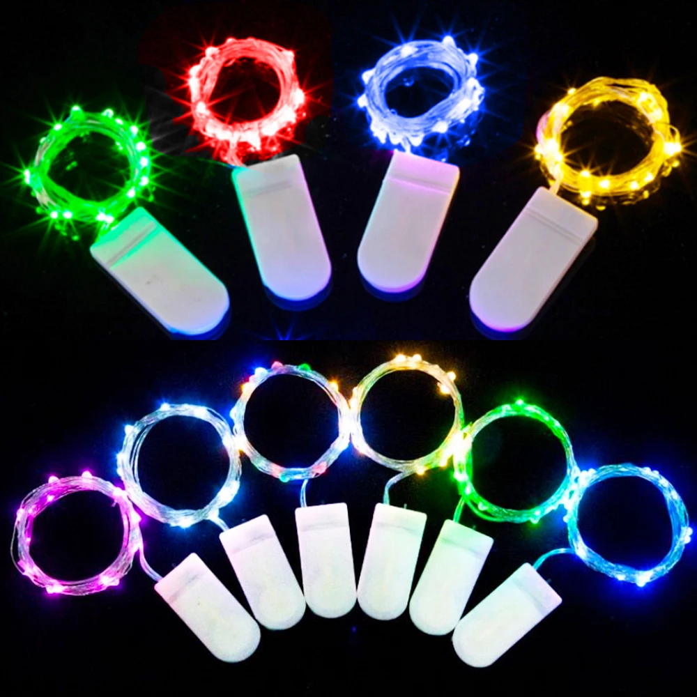 10pcs 5m 3m LED-Lichterketten Kupfer Silberdraht Girlande Licht wasserdichte Lichterketten für Weihnachten Hochzeits feier Dekoration