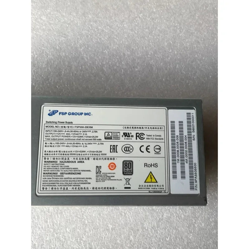 for Quanhan FSP550-20ERM 550W Server Power Supply Unit High Efficiency Redundant PSU for Data Center Rack Mount Replacement