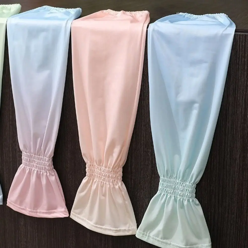 Breathable Elastic Long Ice Silk Sleeves Gradient Anti-UV Sunscreen Arm Covers Thin UV Insulation Cycling Gloves Driving