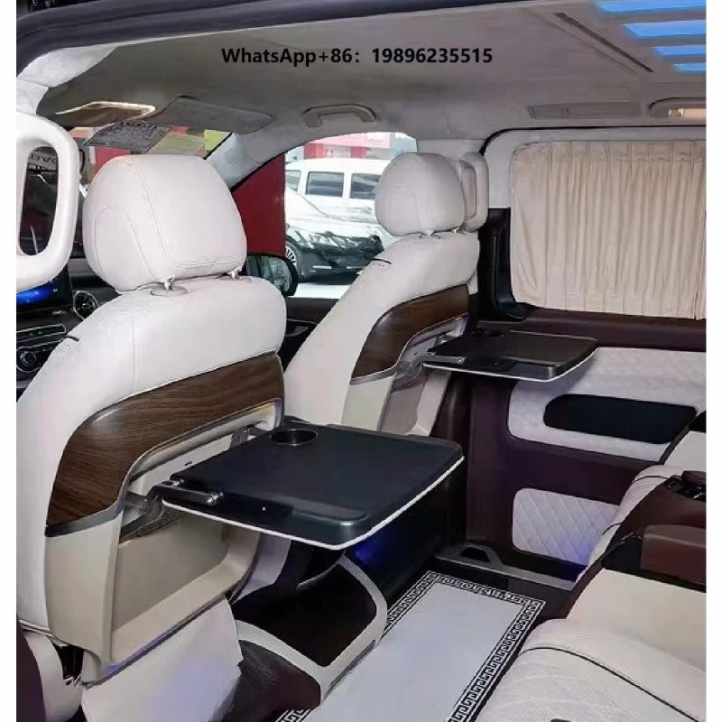 High-performance Car Interior Seat Back Travel Portable Foldable Table Car Seat Tray with Cup Holder