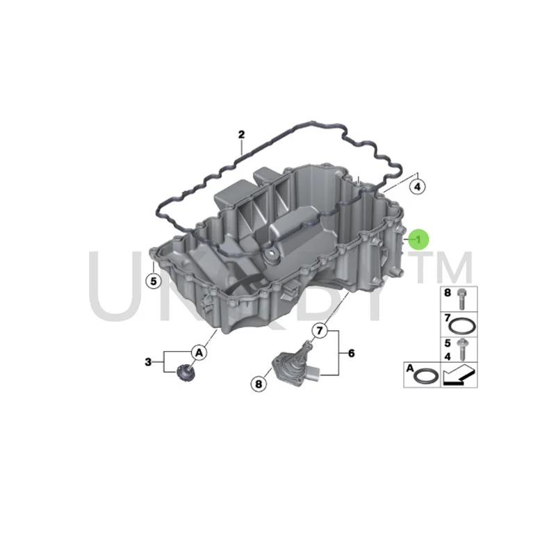 11137618512 Suitable for BM W N20 320i 5 Series 3 Series F10 F30 F20 engine oil pan aluminum