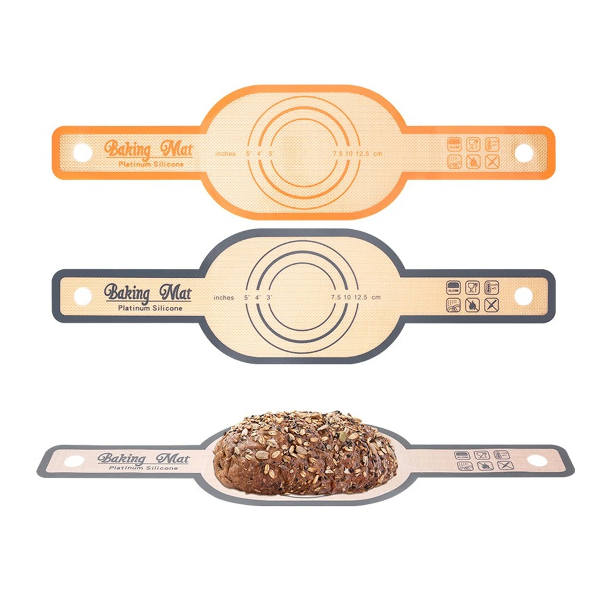 

Silicone Bread Sling For Dutch Oven, Reusable Baking Mat With Long Handles Non-Stick Sheet Liners For Transferable Dough Pastry