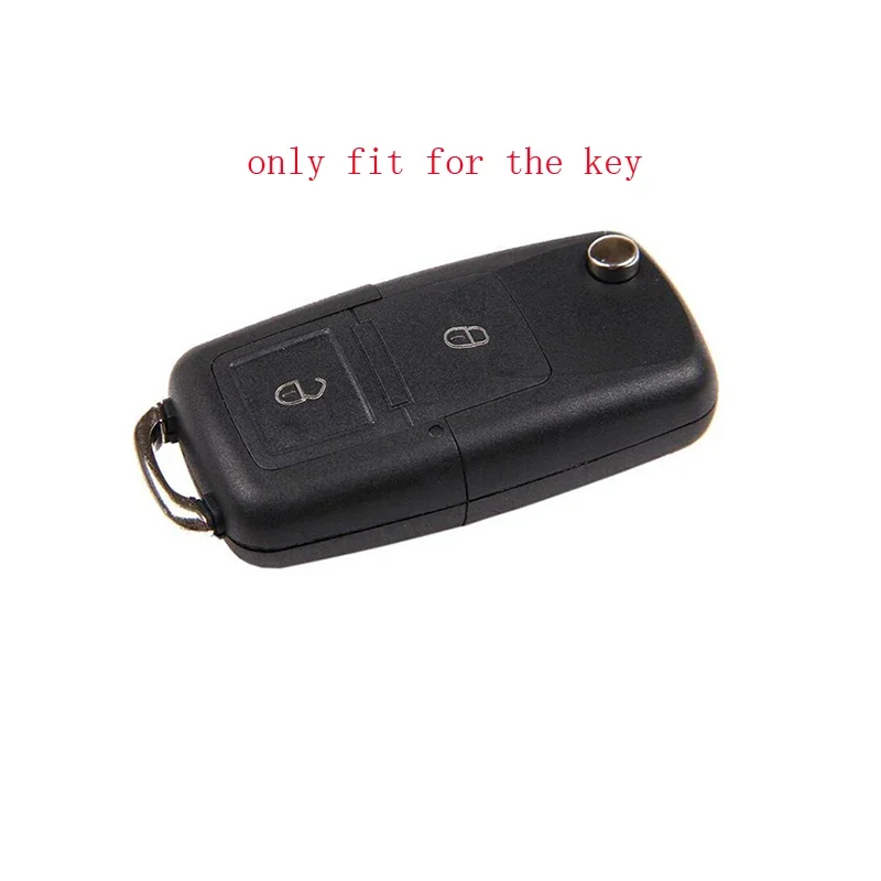 ZAD 2 buttons floding key silicone rubber car key cover case skin for vw seat ibiza leon toledo all-inclusive car accessories