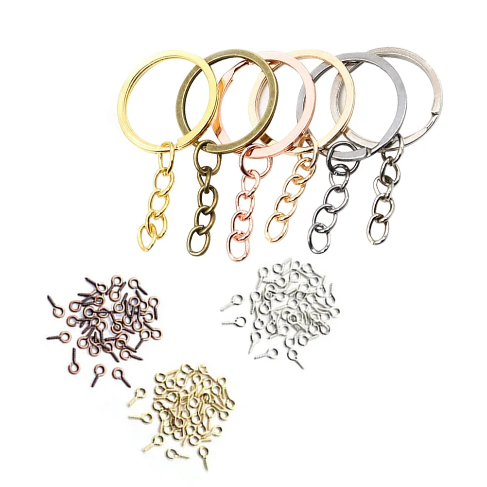 1Set Metal Key Rings with Lobster Clasp Strong Secure DIY Key Holder Tools Easy Install for Keys Car Elevator Cards Crafts USB