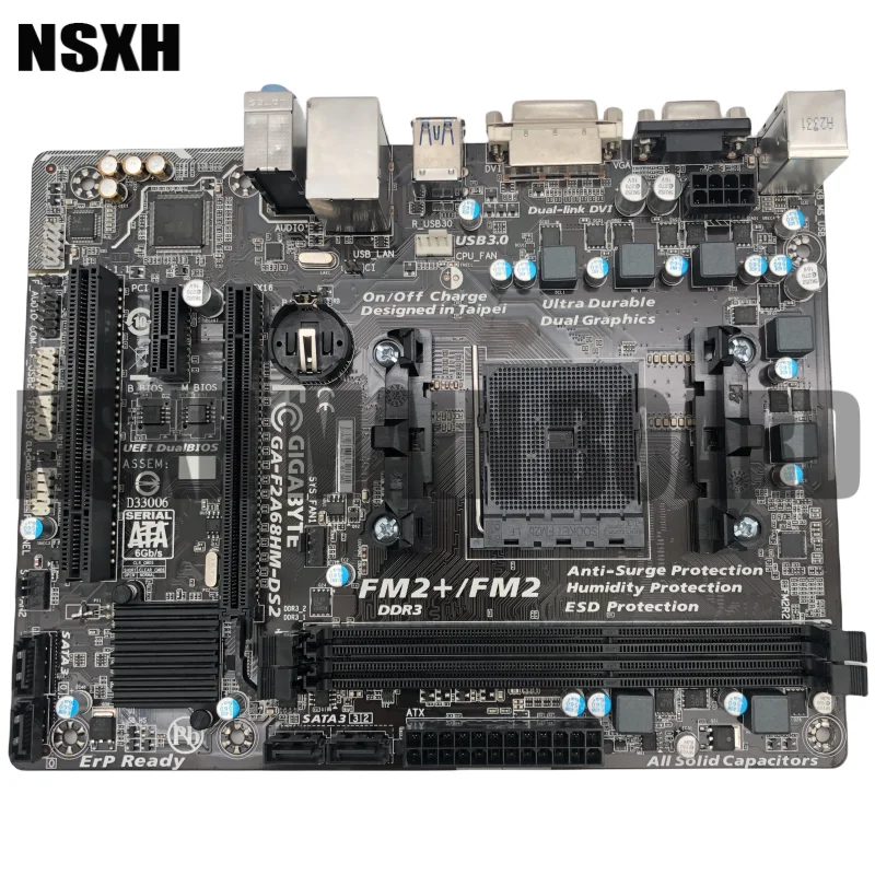 

Original GA-F2A68HM-DS2 Motherboard 64GB DDR3 Micro ATX Mainboard 100% Tested Fully Work