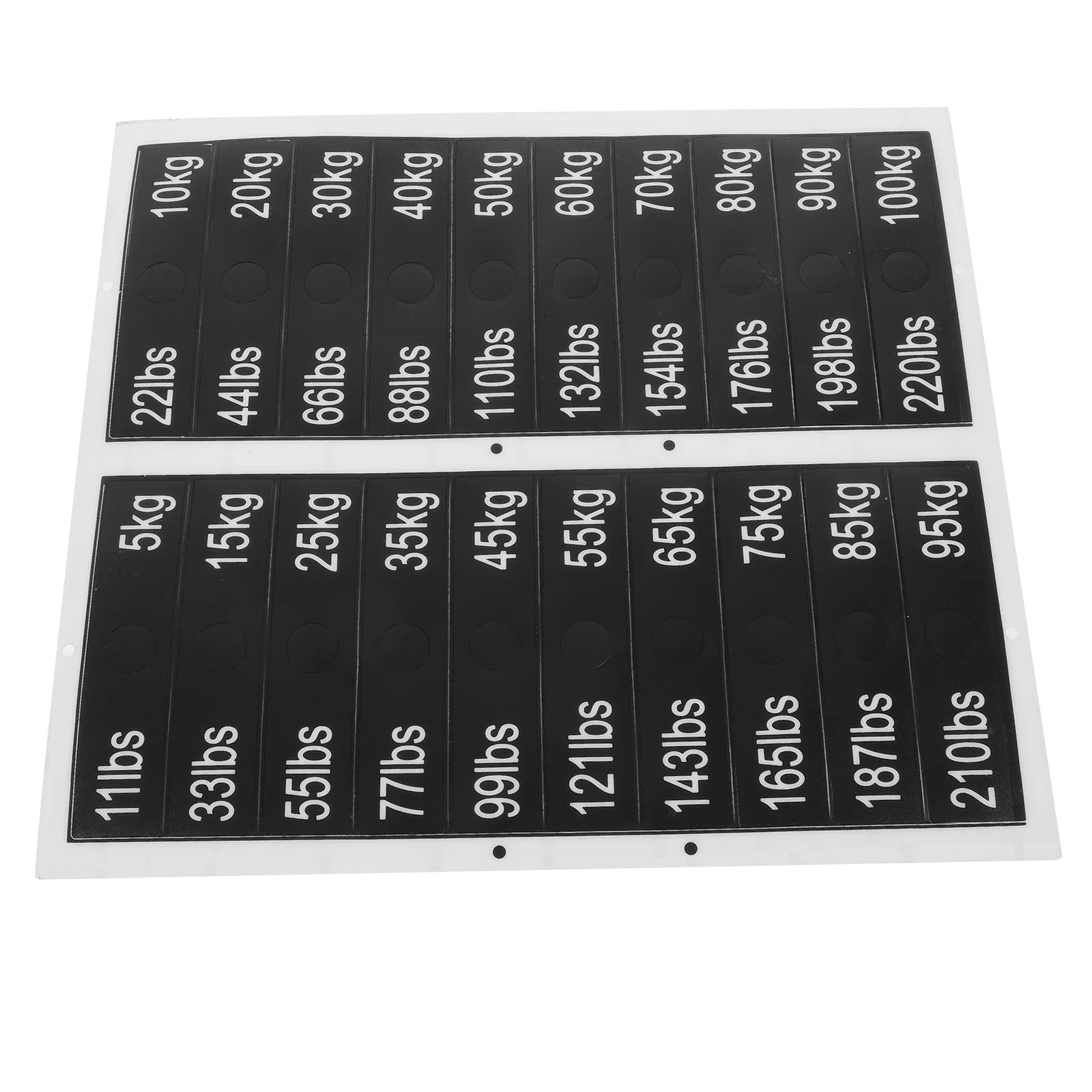 Weight Label Labels Sticker Tabs Stickers Applied Tag Equipment Tags Gym Pvc Self-adhesive