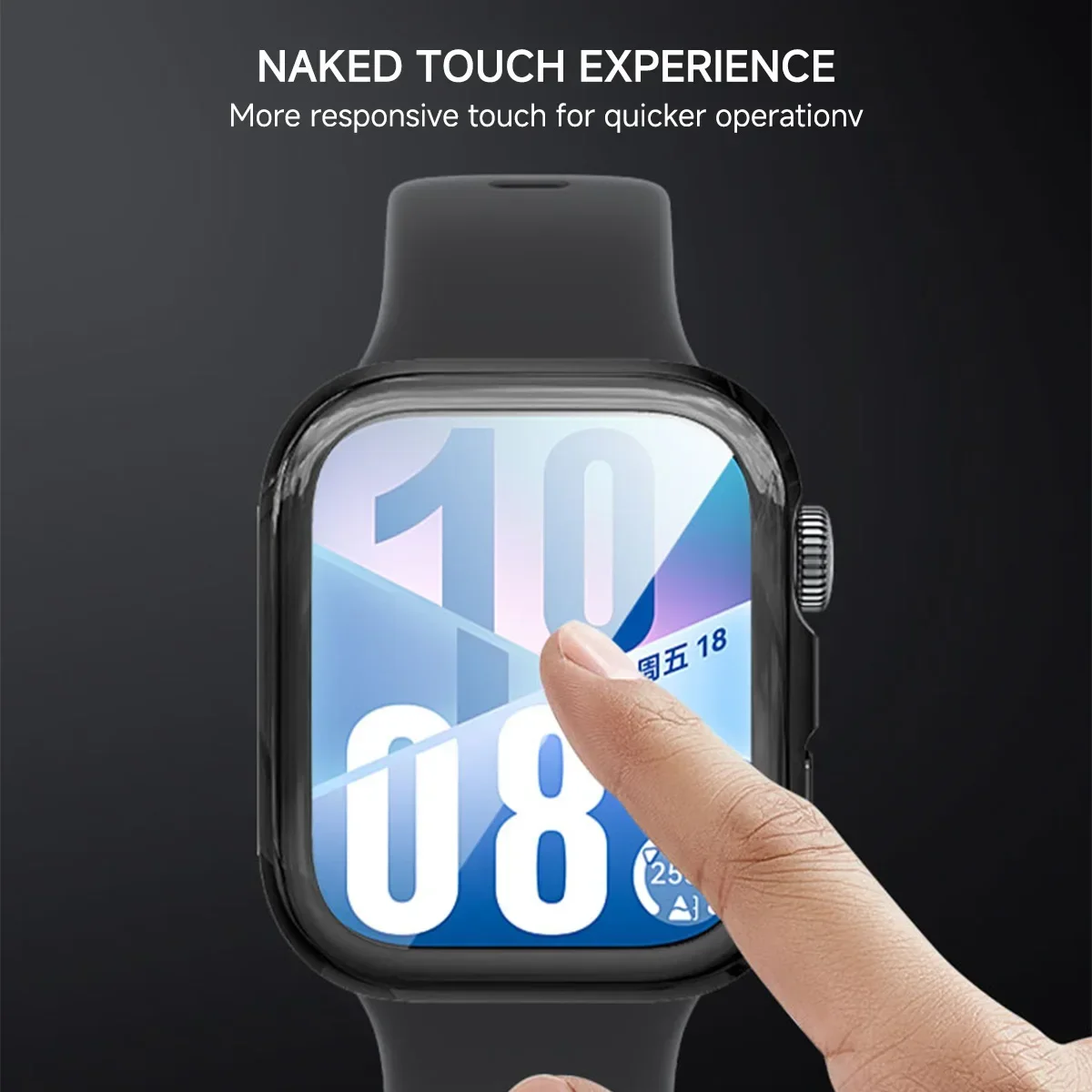 حافظة من الزجاج المقسى + حافظة لهاتف Huawei Watch Fit 4، غطاء ممتص للصدمات بإطار لساعة Huawei Watch Fit 4 Pro #5