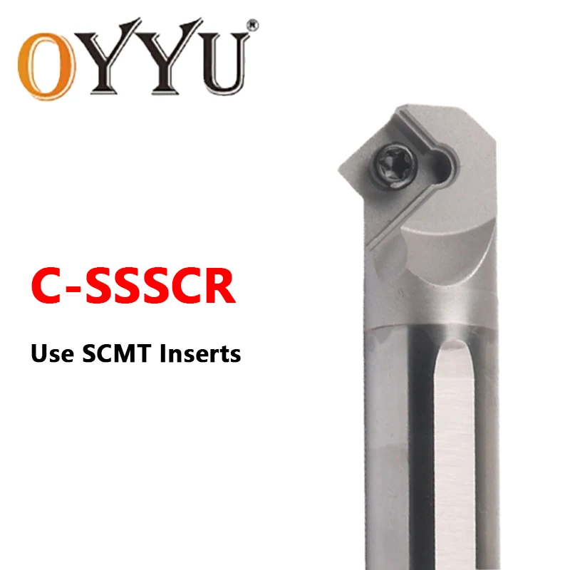 

OYYU SSSCR09 SSSCR SSSCL SSSCL09 C12M/C14N/C16Q/C20R Tungsten Steel CNC Inner Hole Lathe Cutting Tool For SCMT09 Carbide Inserts