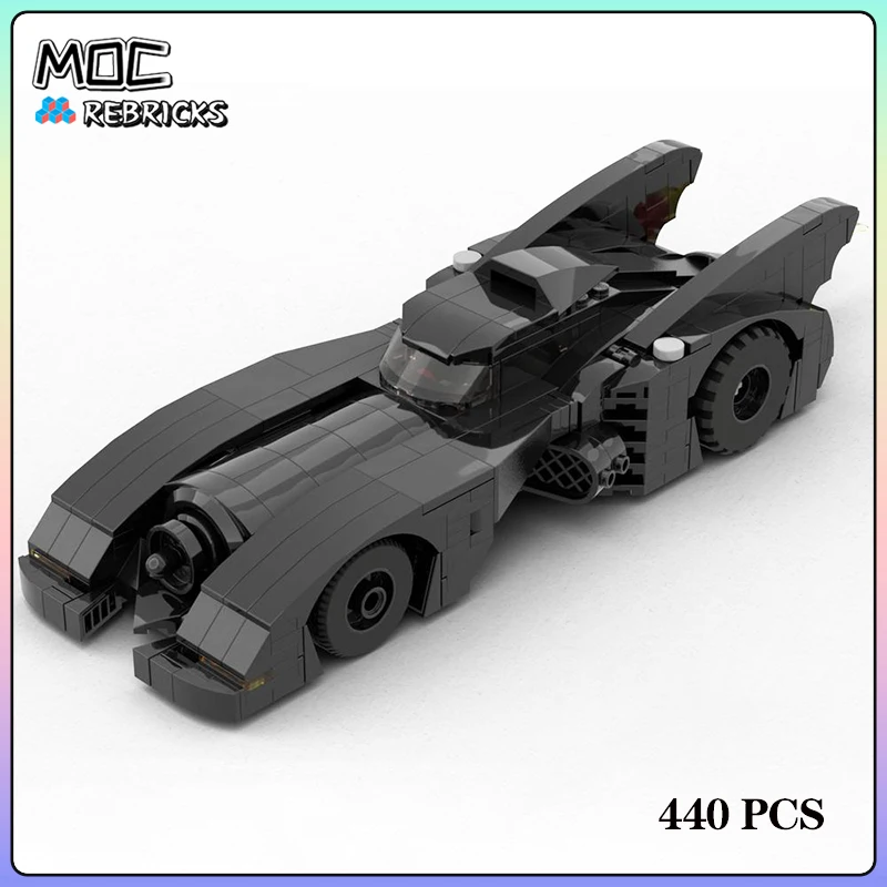 

Super Hero Series 1989 Bat Tank MOC-149813 440PCS Building Block Model Set DIY Assembly Display Children's Toys Gifts